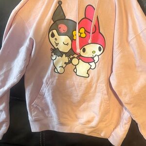 Bioworld Pink My Melody & Kuromi Kids Hoodie